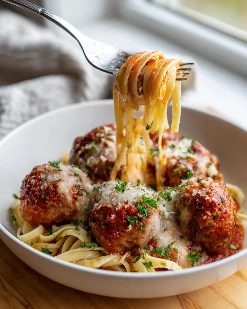 Italian Meatballs Parmesan Noodles - detail 3