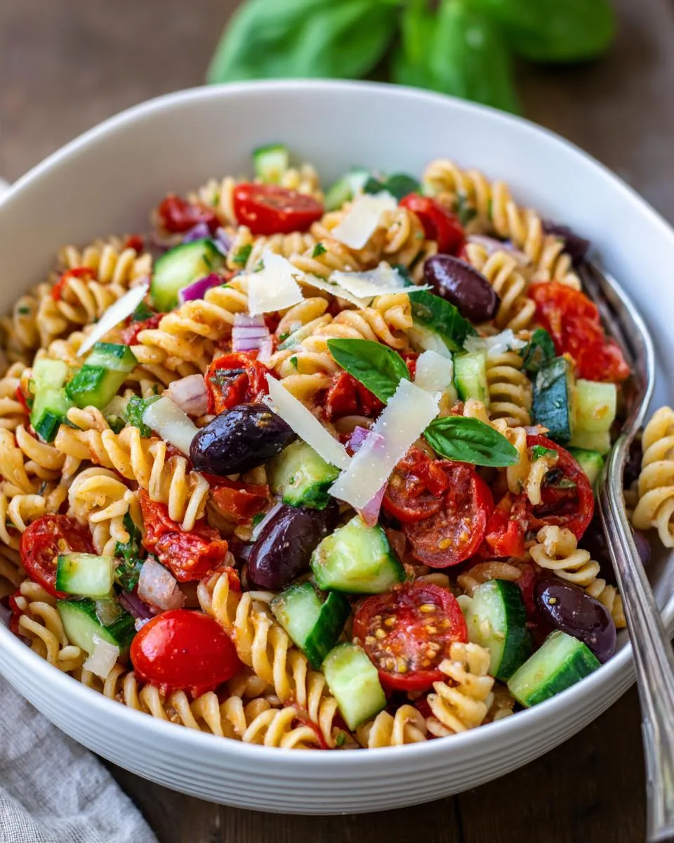 Olive Tomato Pasta Salad Recipe - detail 4