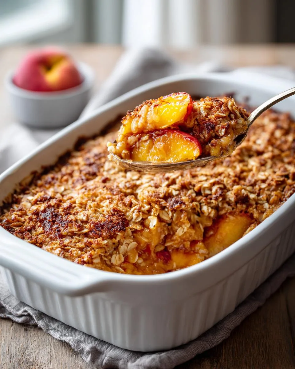 Peach Cobbler Baked Oatmeal - detail 2
