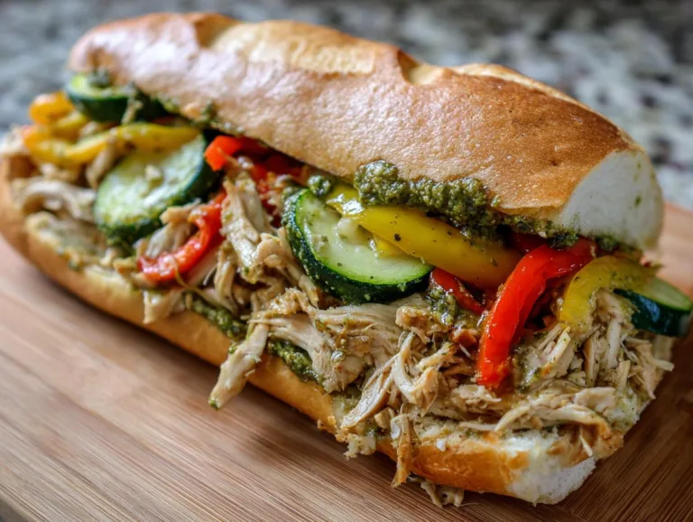 Pesto Chicken Sandwiches Crockpot