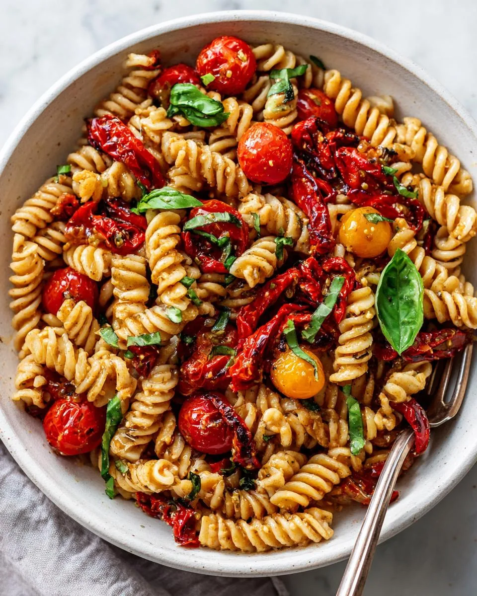 Roasted Red Pepper Pasta Salad - detail 3