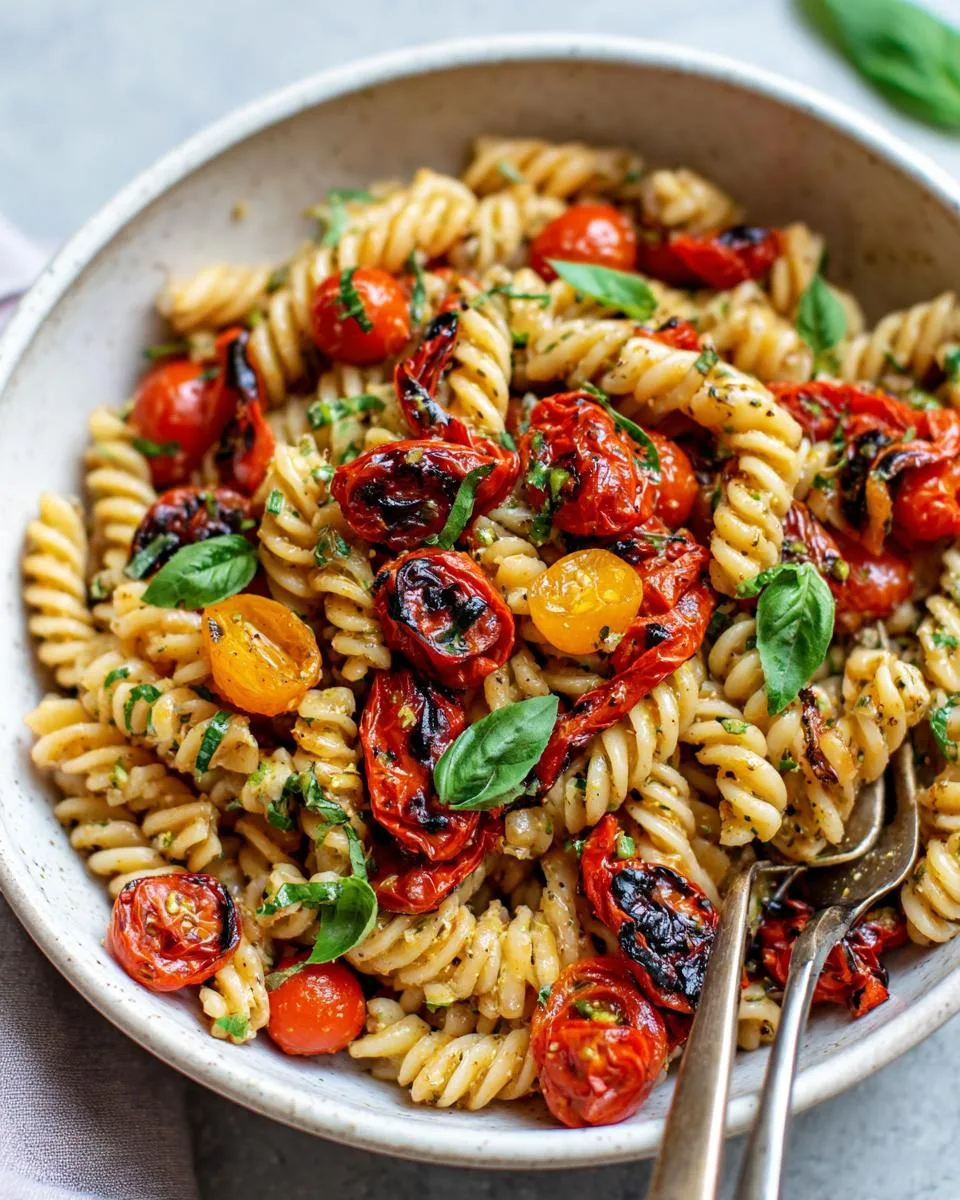 Roasted Red Pepper Pasta Salad - detail 4