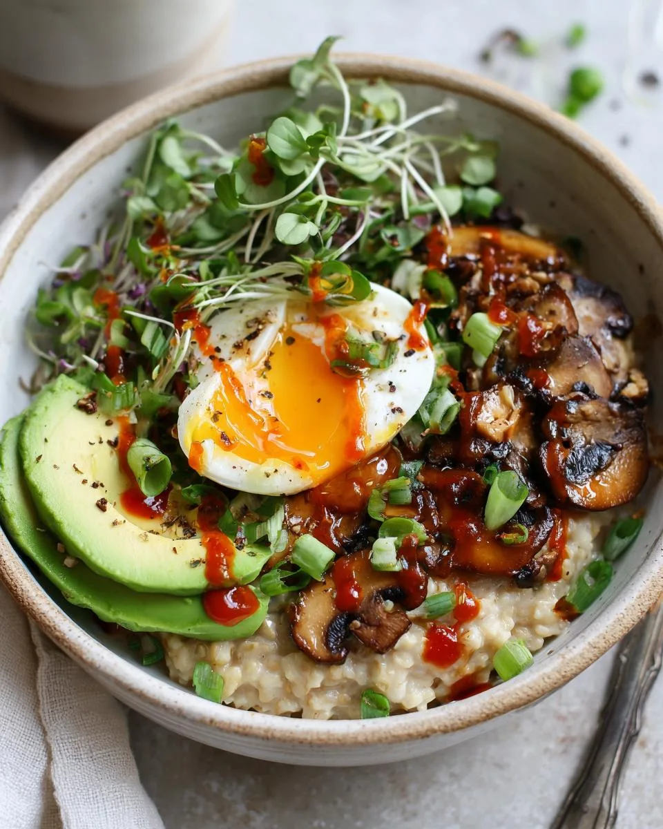 Savory Oatmeal Breakfast Bowls - detail 1