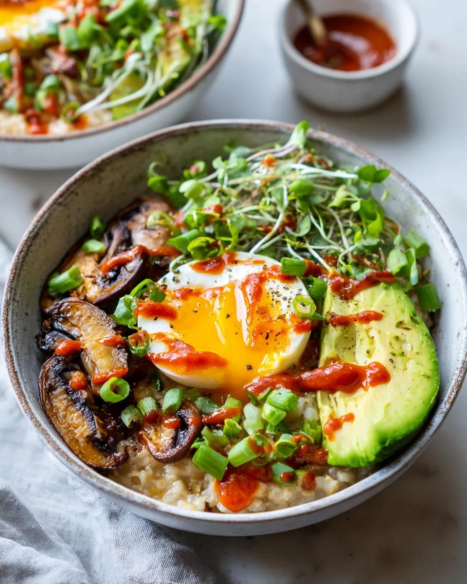 Savory Oatmeal Breakfast Bowls - detail 2
