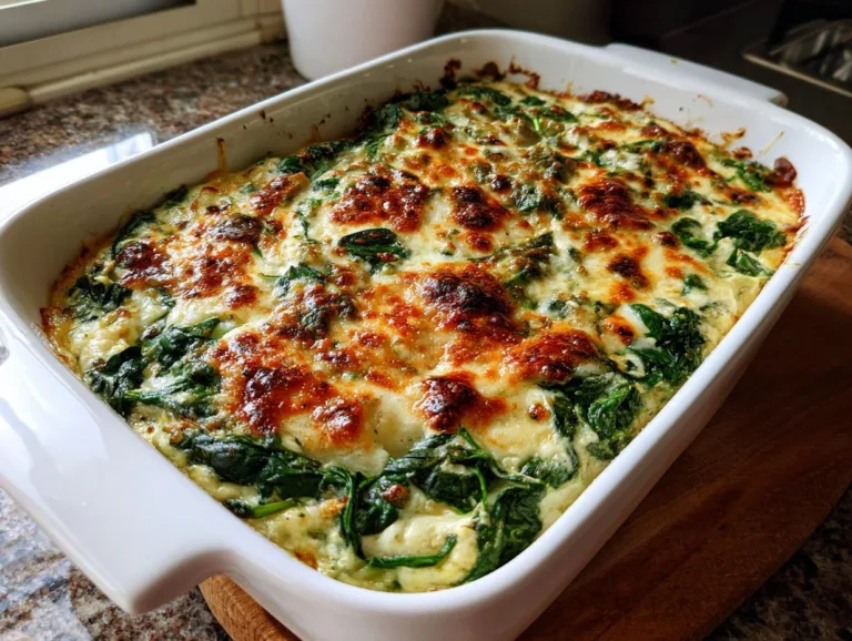 Spinach Parmesan Casserole Bake