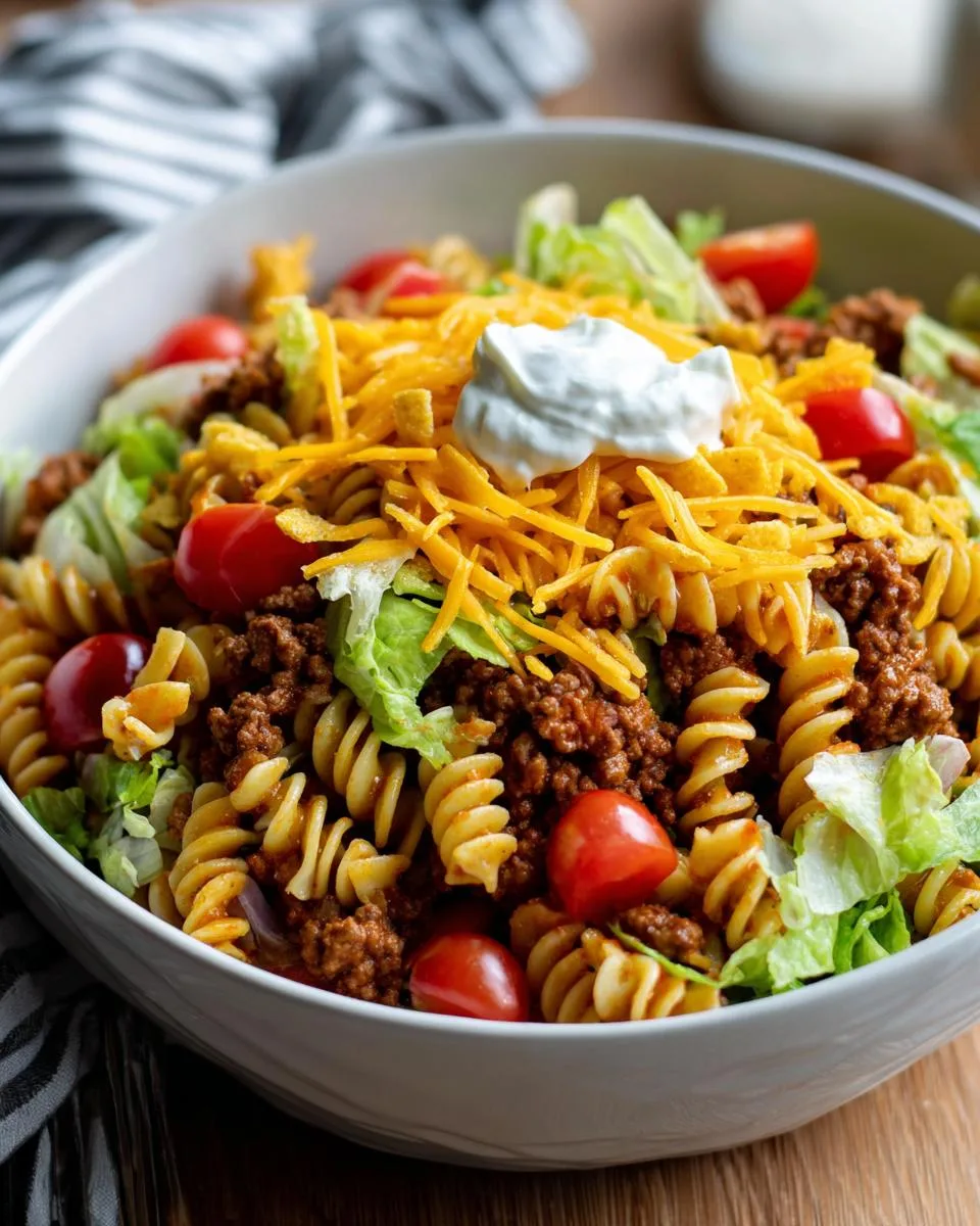 Taco Pasta Salad Dinner Bowl - detail 3