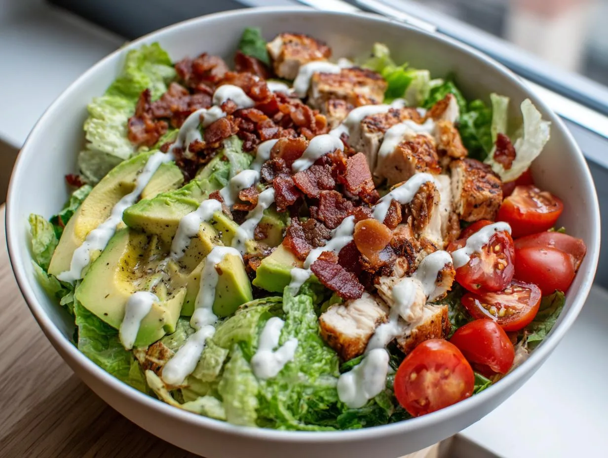 Irresistible 5-Minute Avocado Bacon Chicken Salad Bowl