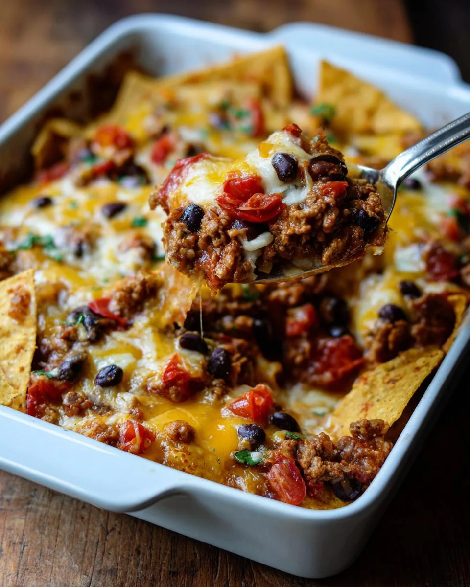 Beef Black Bean Nacho Casserole - detail 1