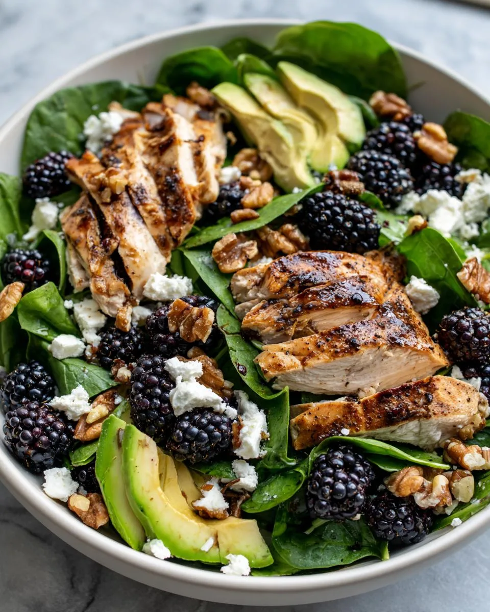 Blackberry Feta Chicken Salad Bowl - detail 3