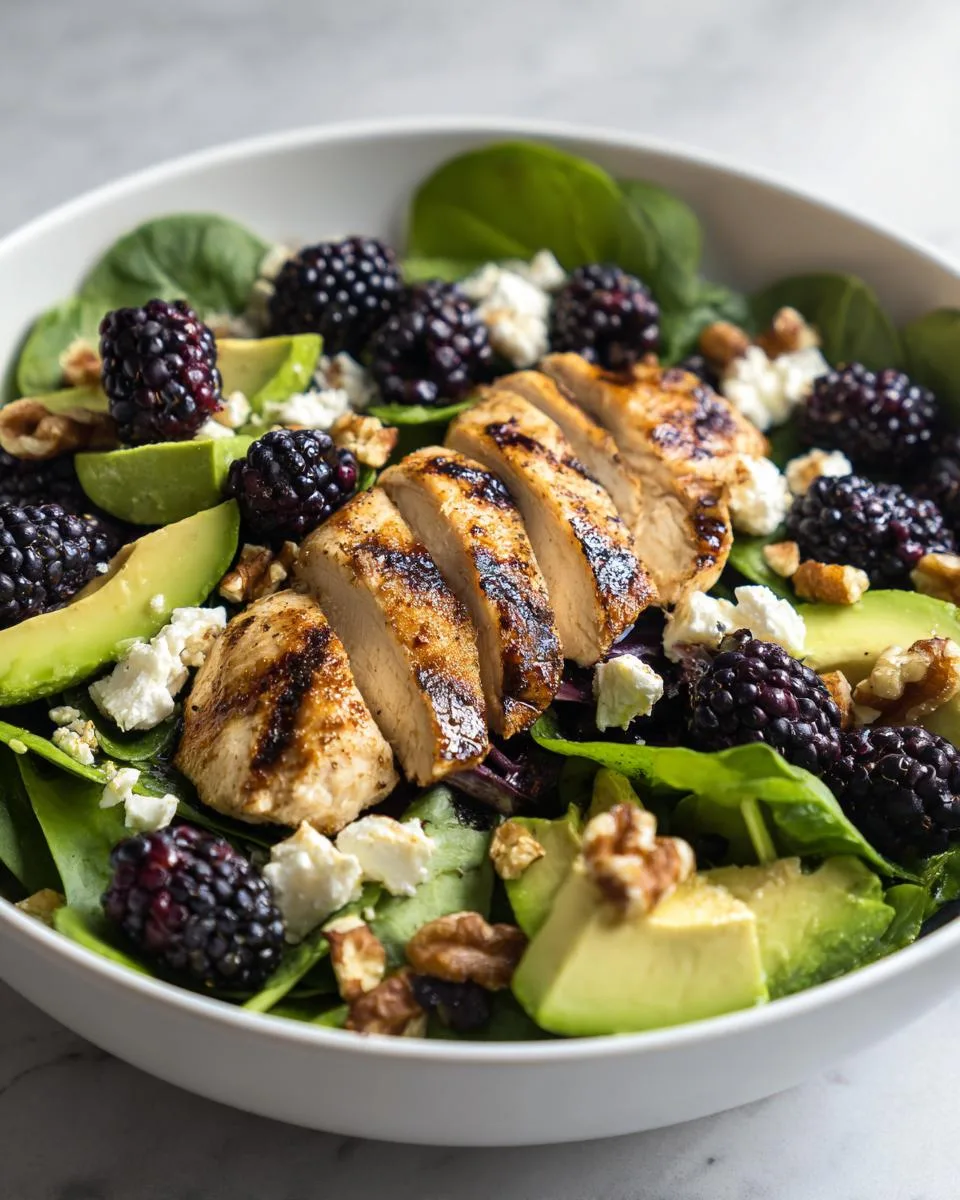 Blackberry Feta Chicken Salad Bowl - detail 4