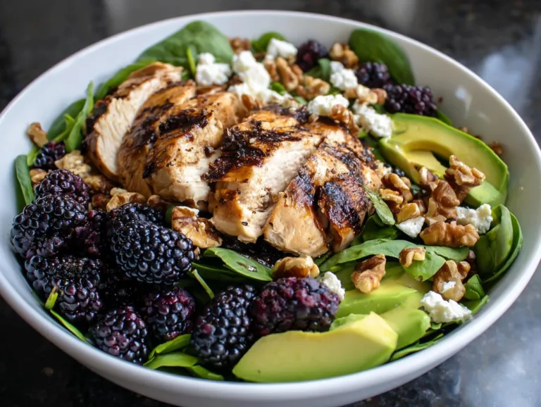 Blackberry Feta Chicken Salad Bowl
