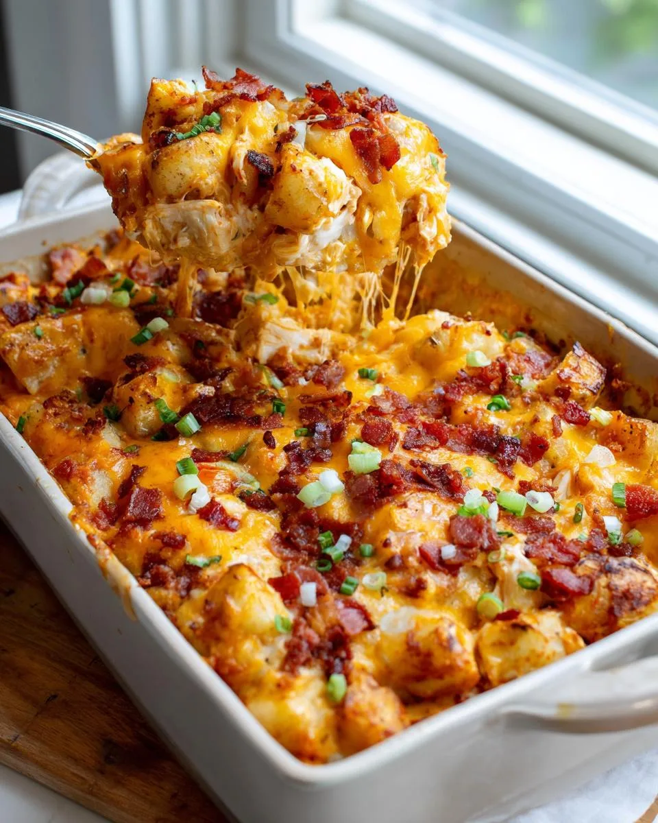 Buffalo Chicken Casserole Served