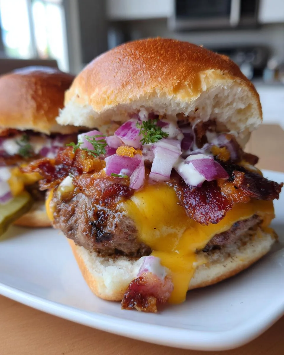 Cheesy Bacon Ranch Burger Sliders - detail 3