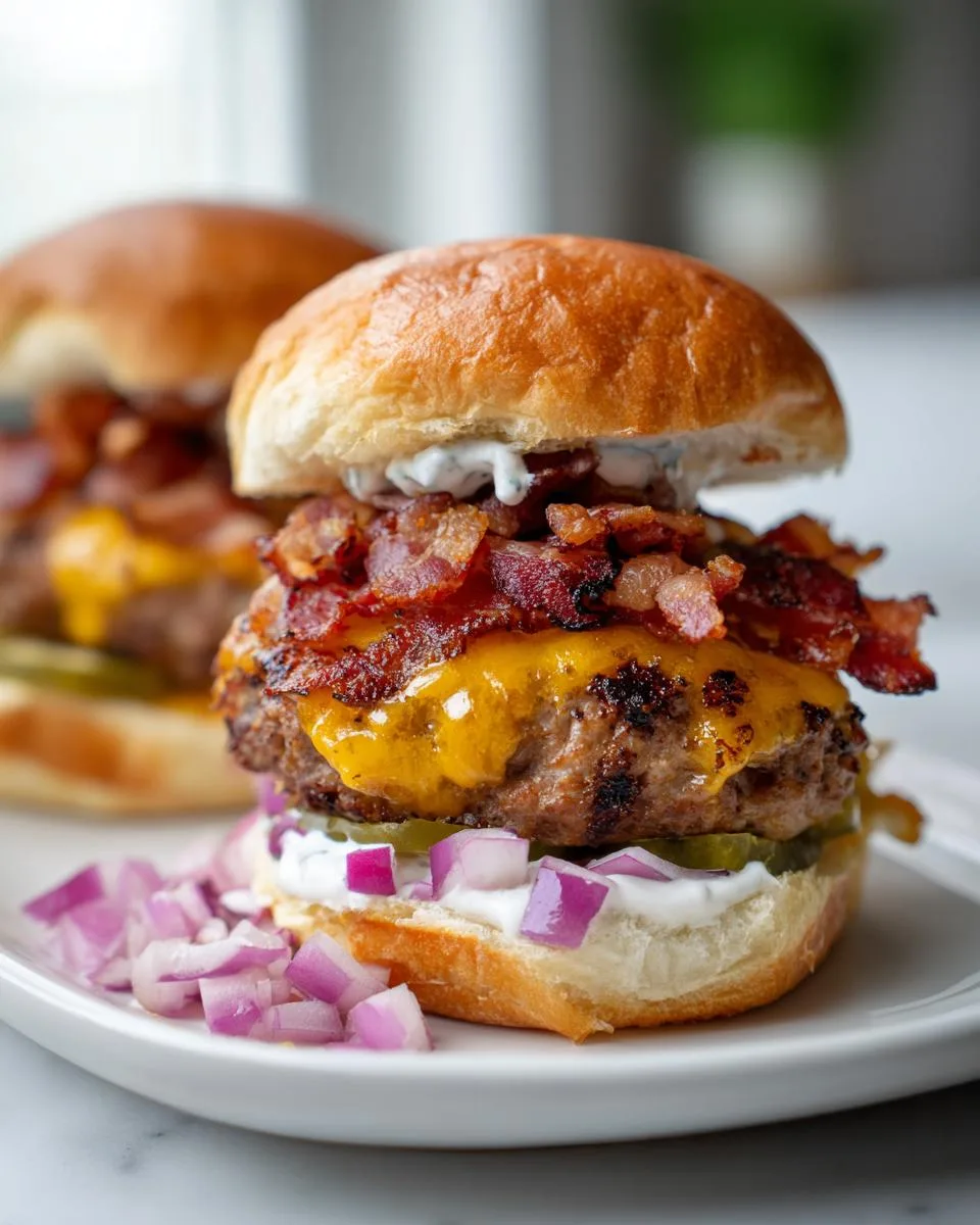 Cheesy Bacon Ranch Burger Sliders - detail 4