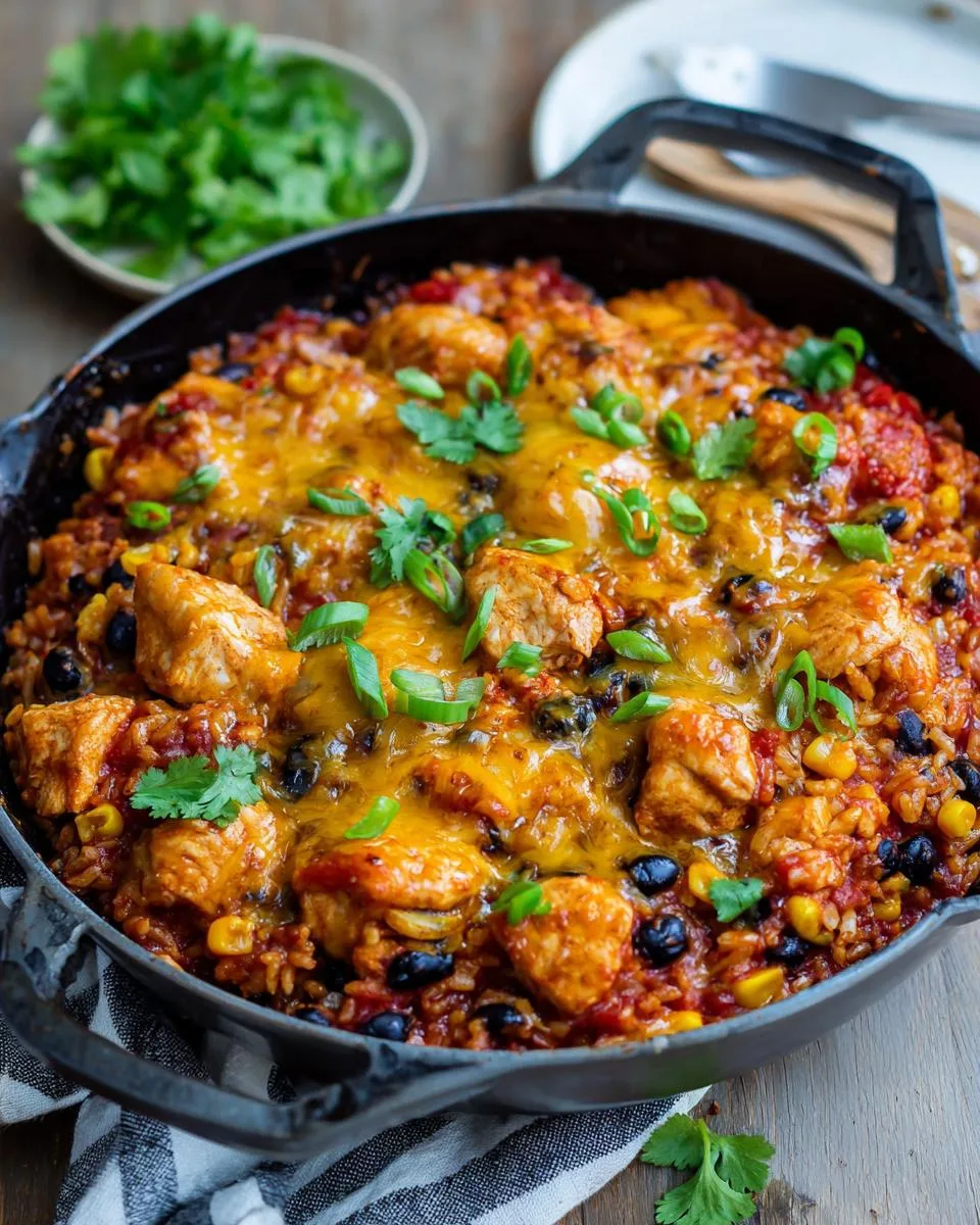 Cheesy Chicken Rice Skillet - detail 1