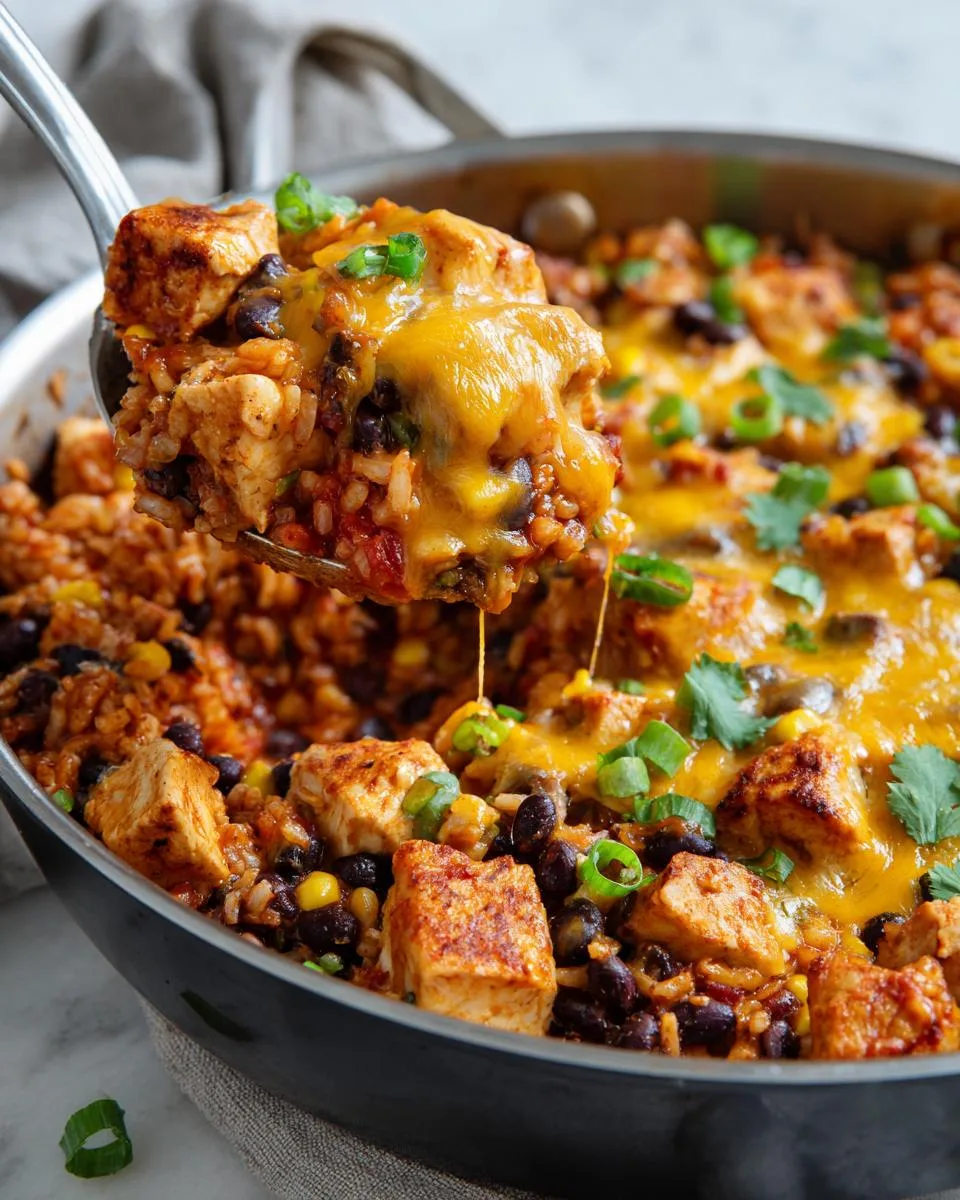 Cheesy Chicken Rice Skillet - detail 2
