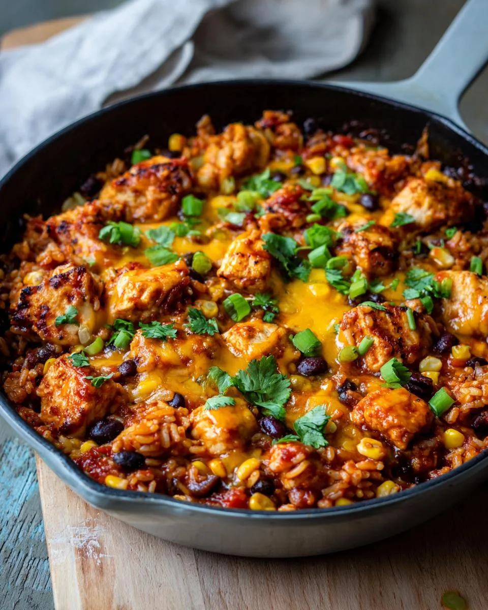 Cheesy Chicken Rice Skillet - detail 4