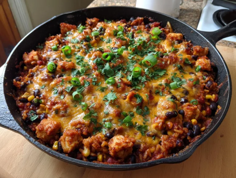 Cheesy Chicken Rice Skillet