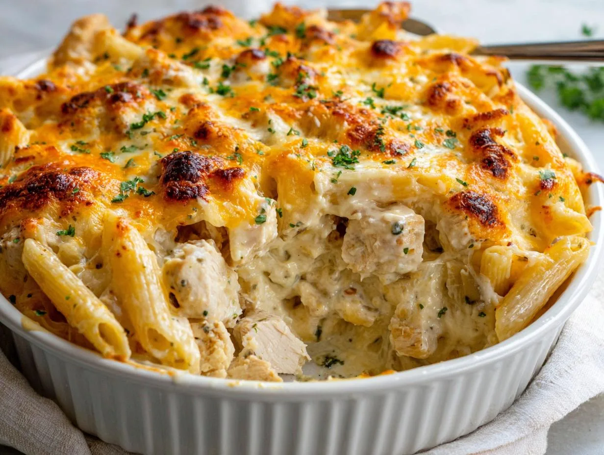 Master My Perfect 3-Cheese Chicken Alfredo Casserole