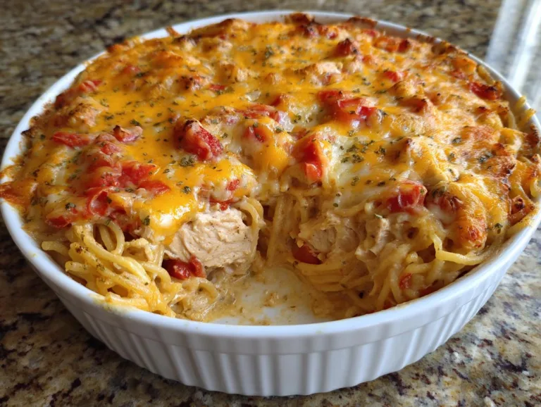 Chicken Rotel Spaghetti Bake