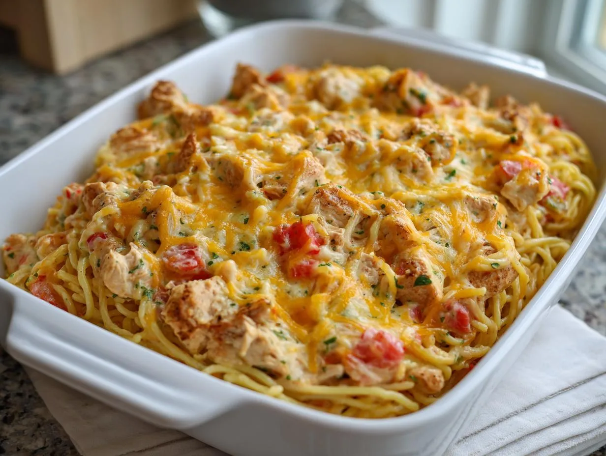 Creamy Chicken Rotel Spaghetti: 5-Star Family Favorite