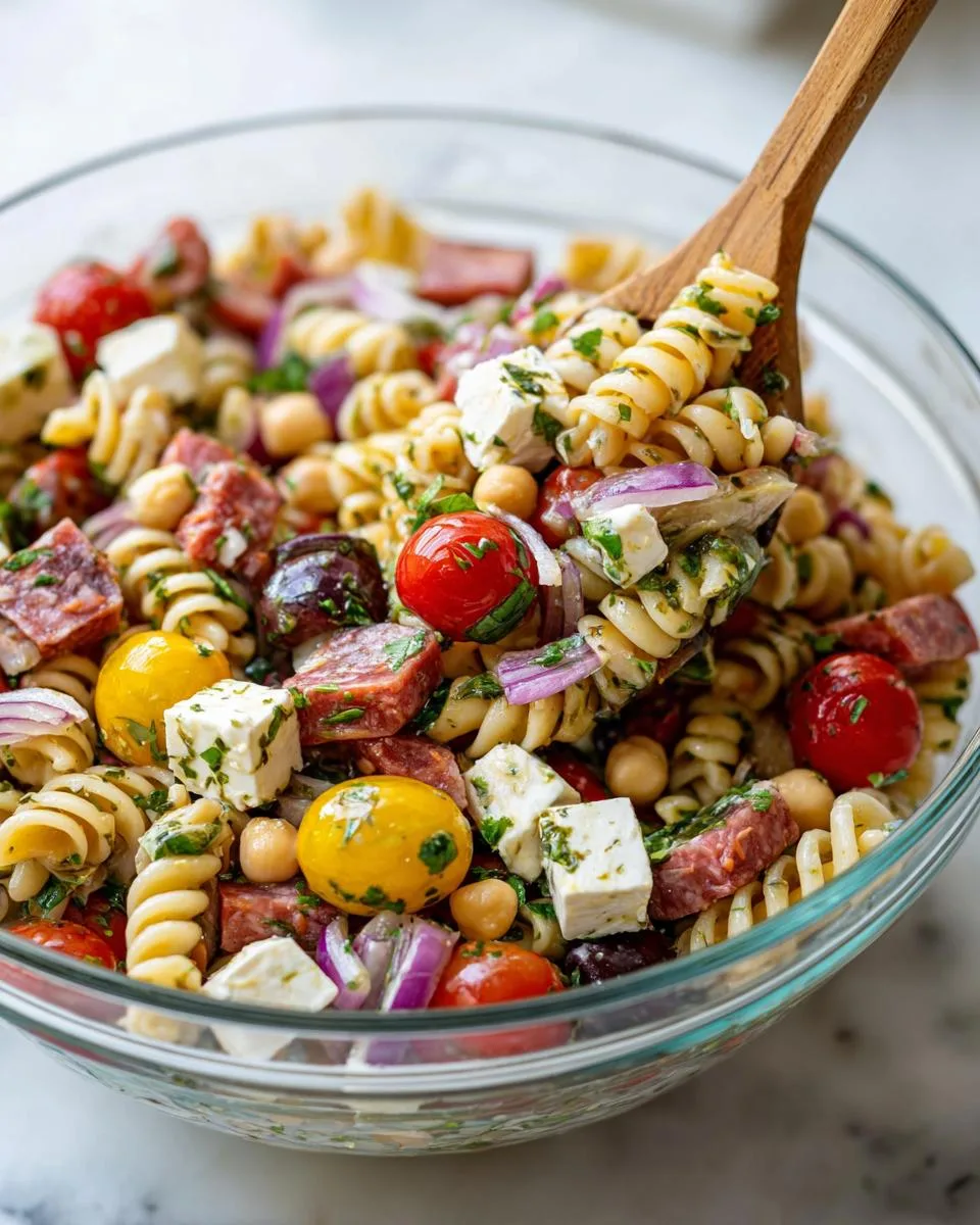 Chickpea Mozzarella Pasta Salad Recipe - detail 4