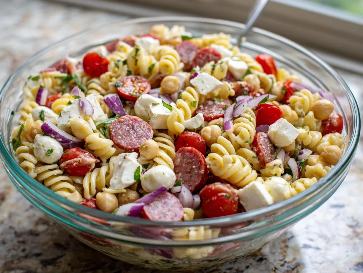 Dazzling Chickpea Mozzarella Pasta Salad Recipe for 4 Days