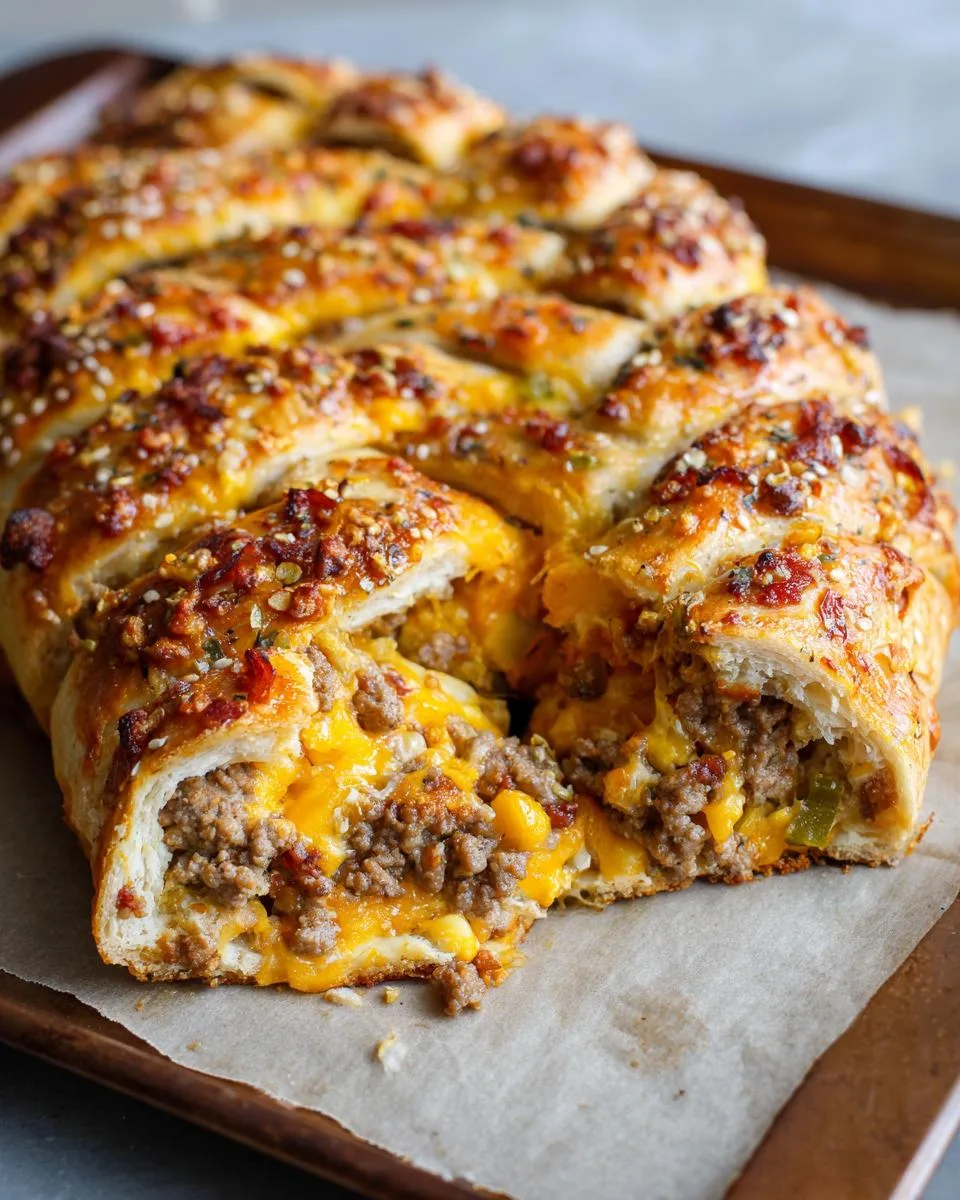 Easy Cheeseburger Garbage Bread - detail 1