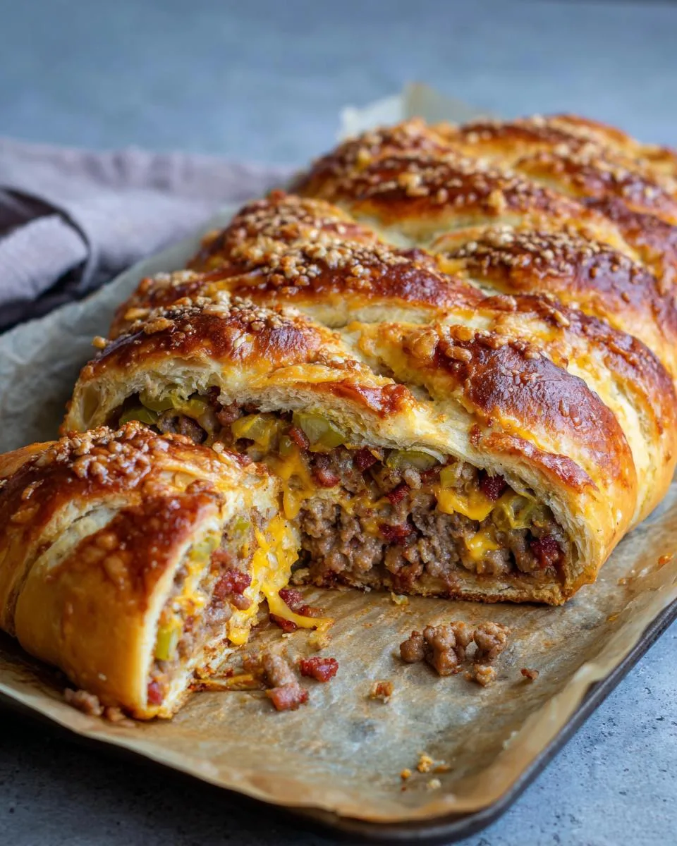 Easy Cheeseburger Garbage Bread - detail 3