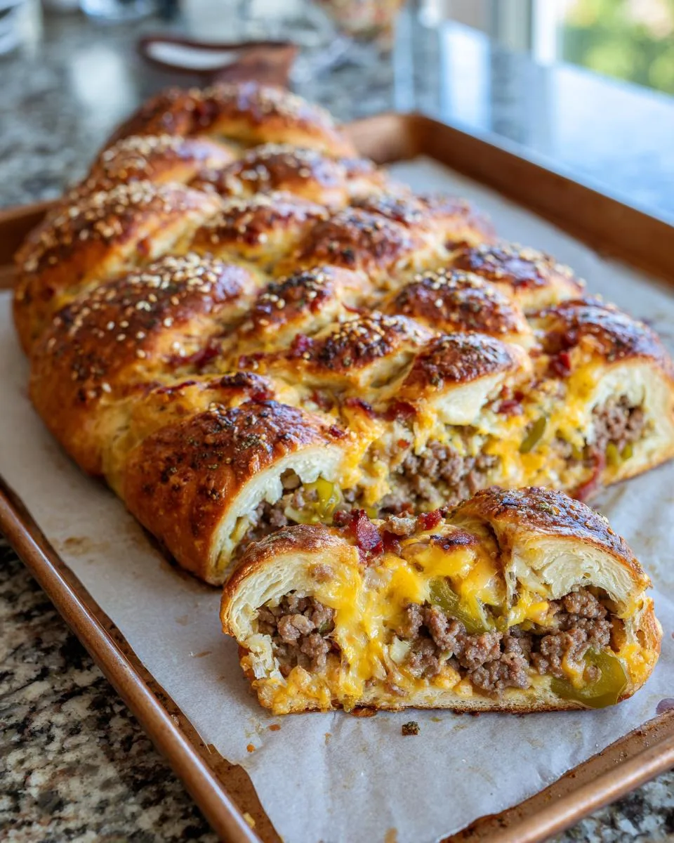 Easy Cheeseburger Garbage Bread - detail 4