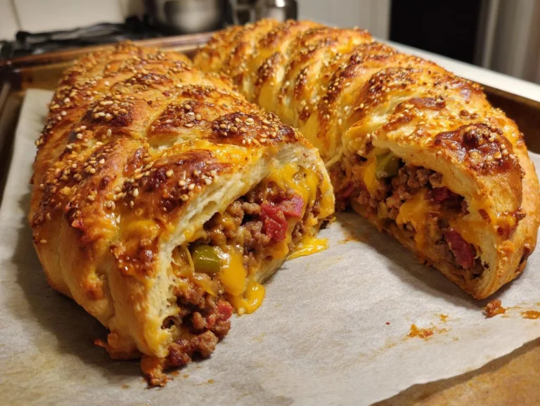 Easy Cheeseburger Garbage Bread