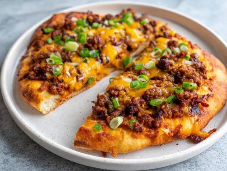 Ground Beef Taco Flatbread
