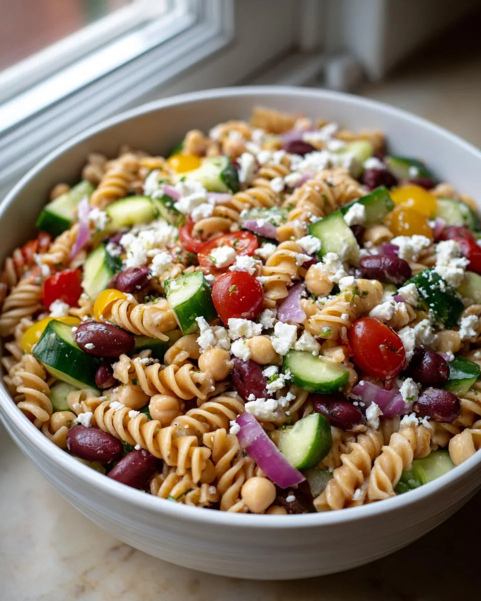 High Protein Bean Pasta Salad - detail 1