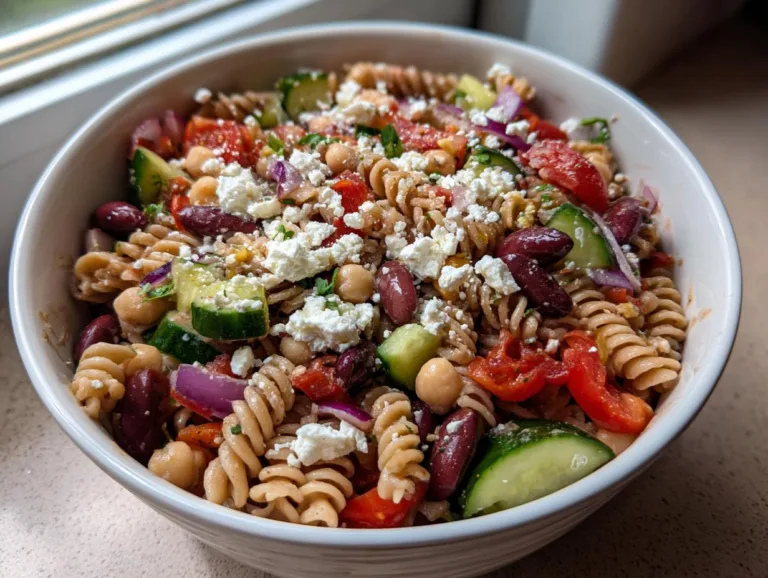 High Protein Bean Pasta Salad