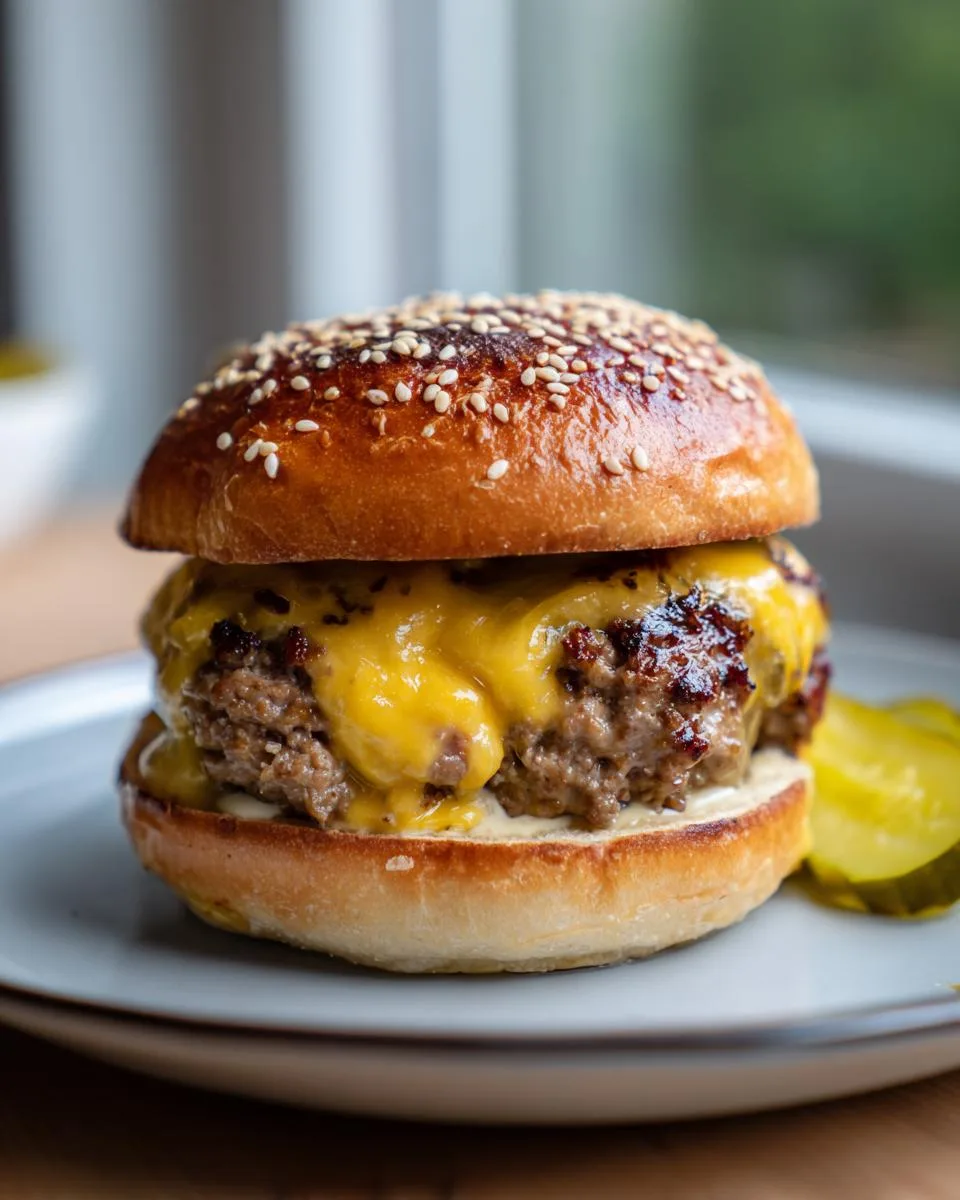 Juicy Lucy Cheddar Burgers - detail 3