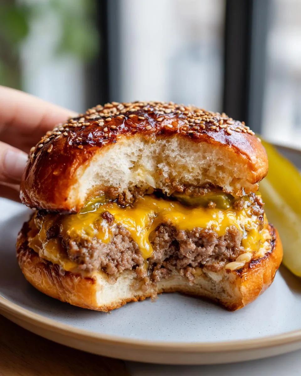Juicy Lucy Cheddar Burgers - detail 4