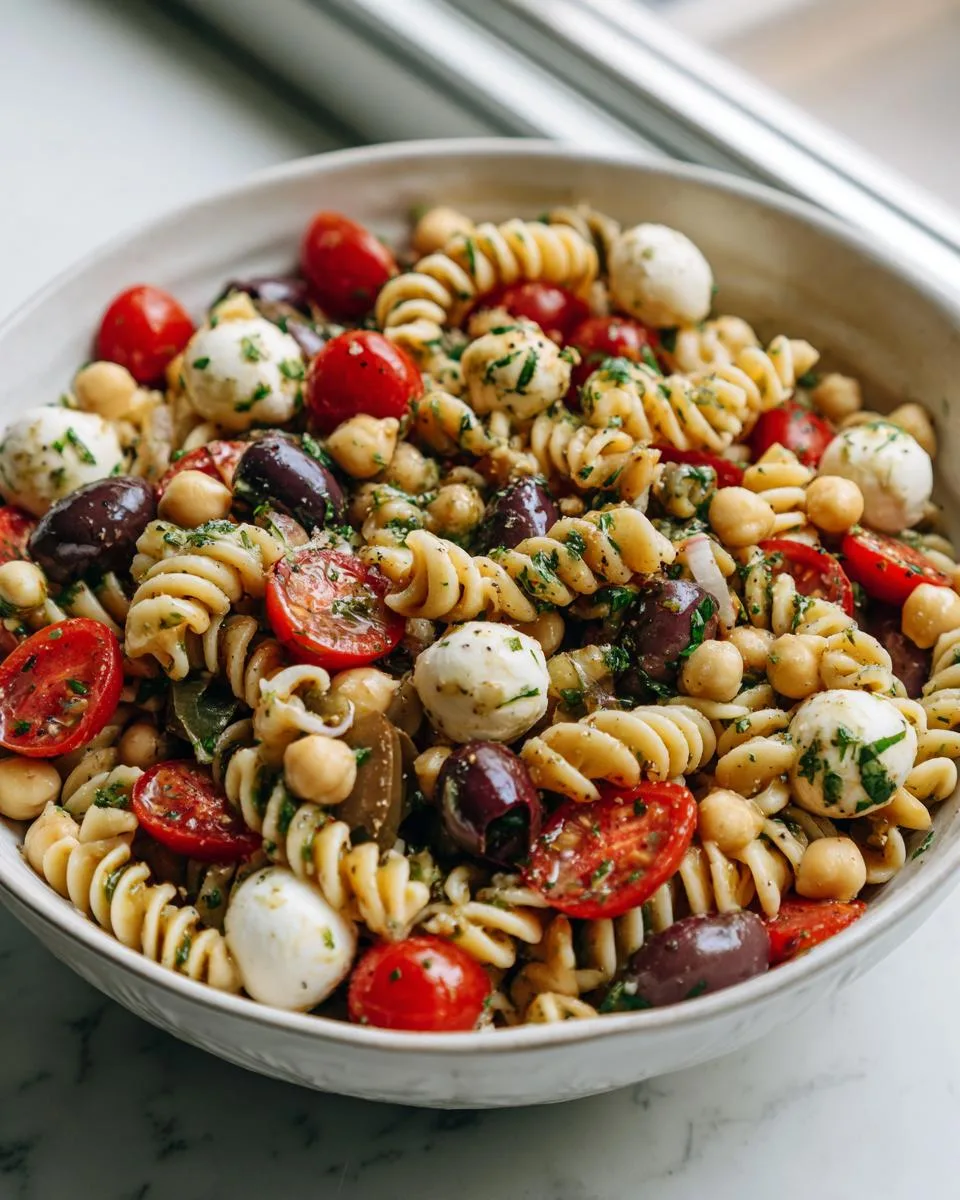 Mozzarella Chickpea Pasta Salad Bowl - detail 3