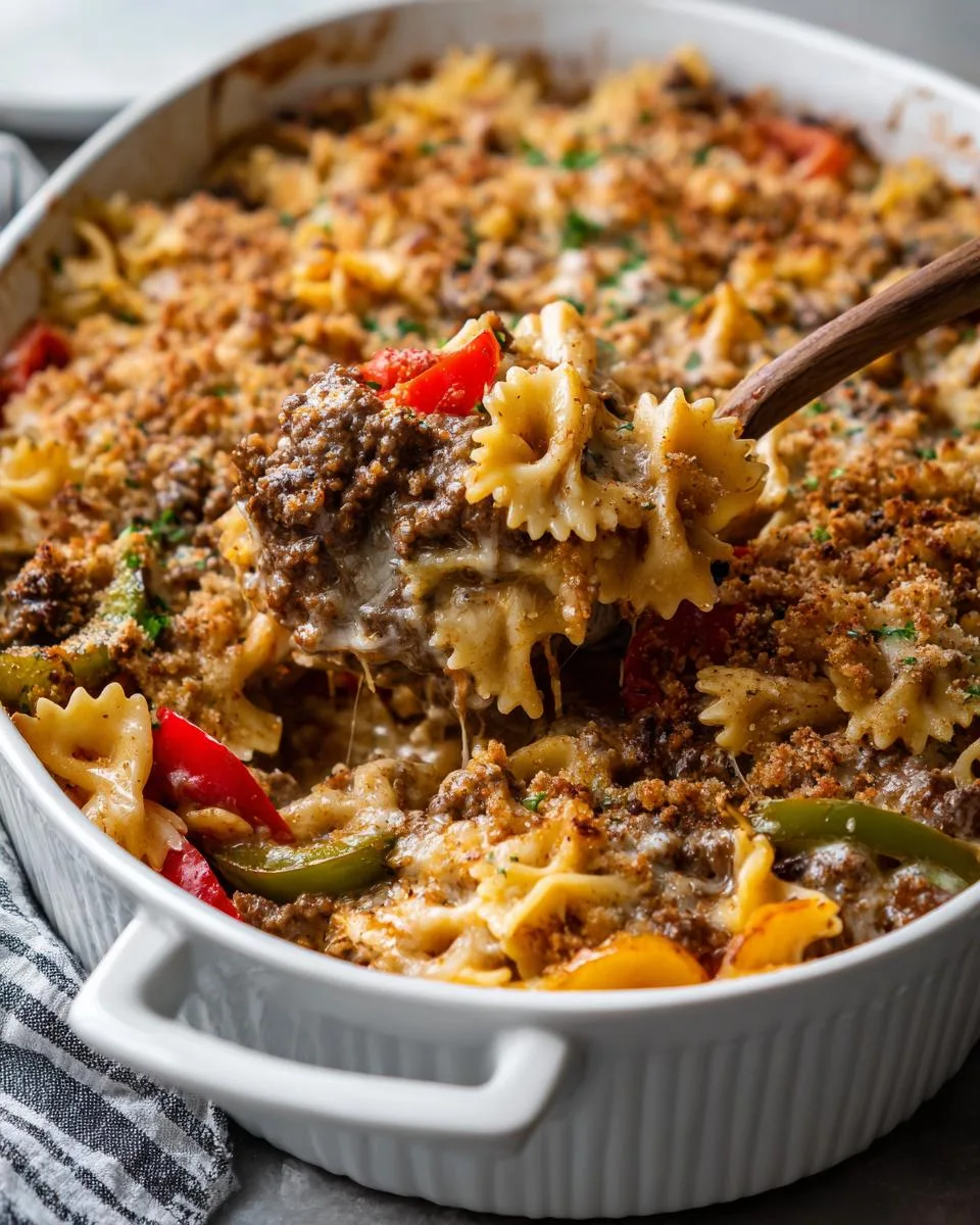 Philly Cheesesteak Casserole Recipe - detail 1