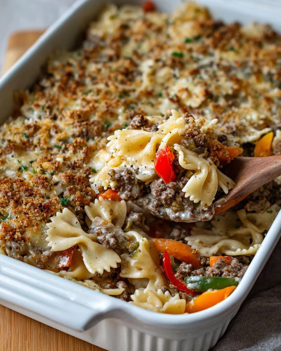 Philly Cheesesteak Casserole Recipe - detail 2