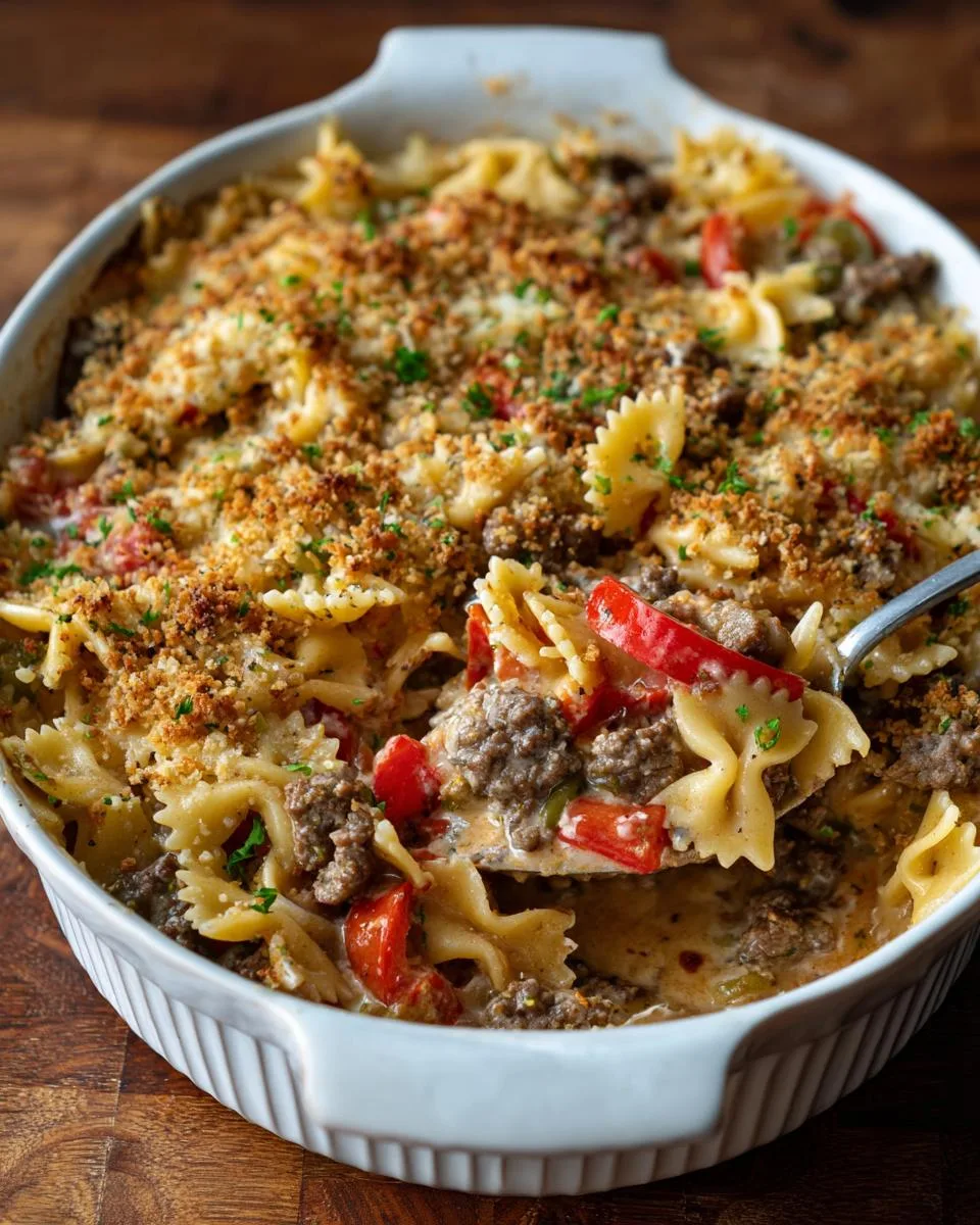 Philly Cheesesteak Casserole Recipe - detail 4