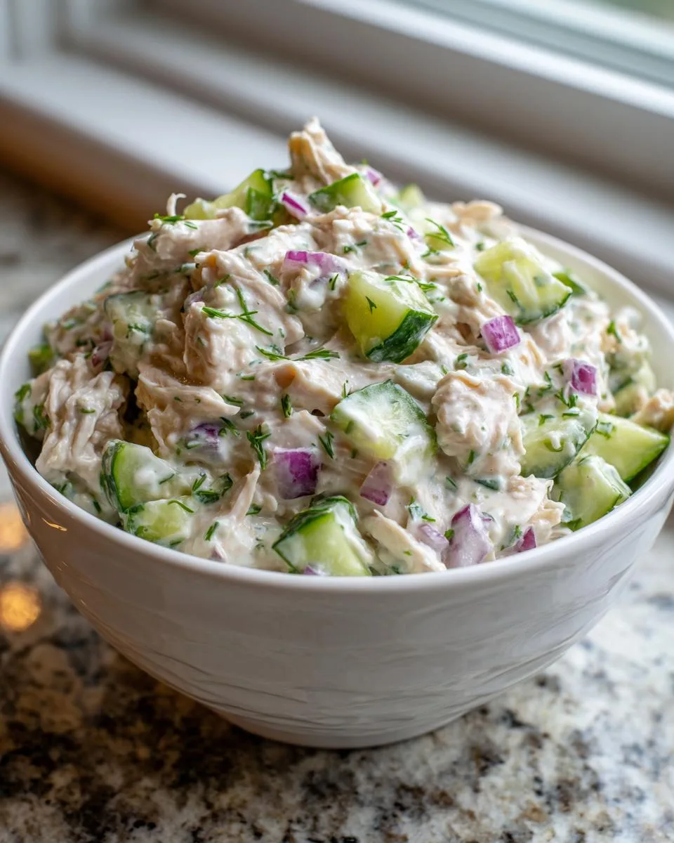 Ranch Cucumber Chicken Salad Bowl - detail 4