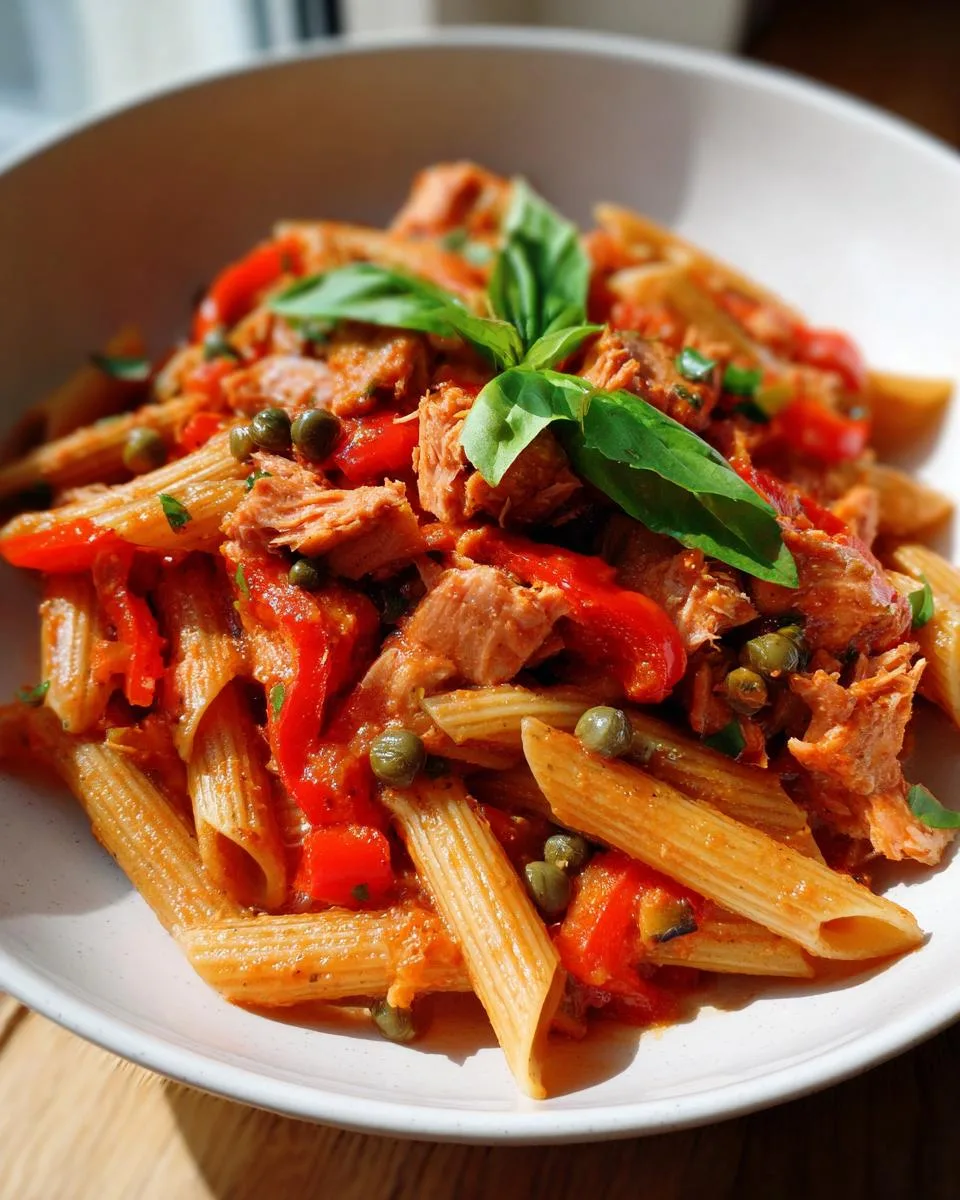 Roasted Pepper Tuna Pasta Salad - detail 3