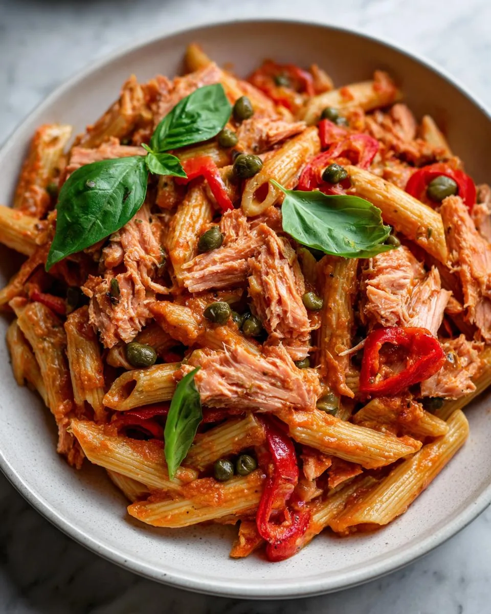 Roasted Pepper Tuna Pasta Salad - detail 4