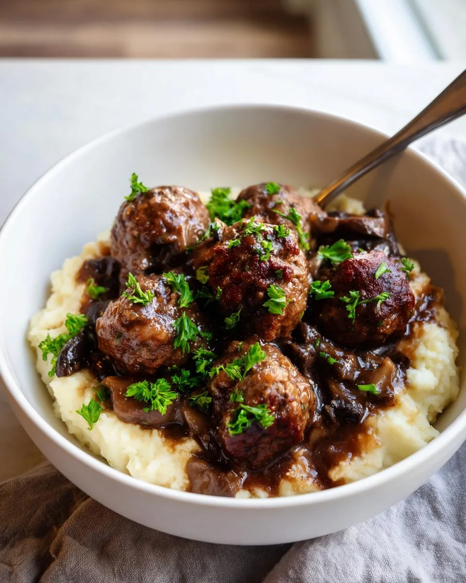 Salisbury Steak Meatballs Recipe - detail 2