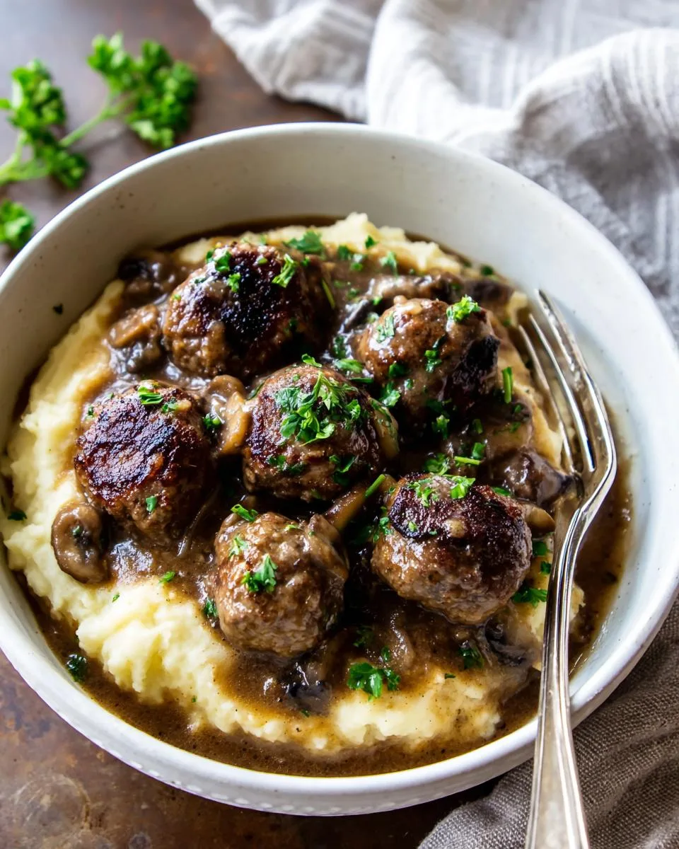 Salisbury Steak Meatballs Recipe - detail 3