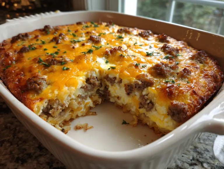 Sausage Hashbrown Breakfast Casserole
