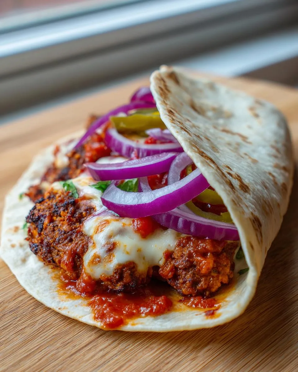 Smashed Meatball Sub Tacos - detail 4