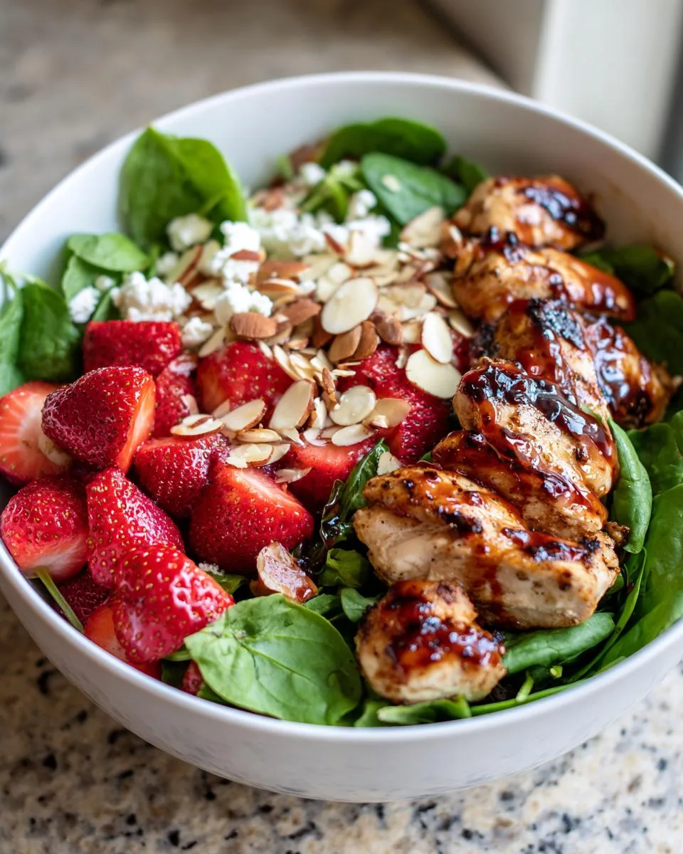 Strawberry Balsamic Chicken Salad Bowl - detail 1