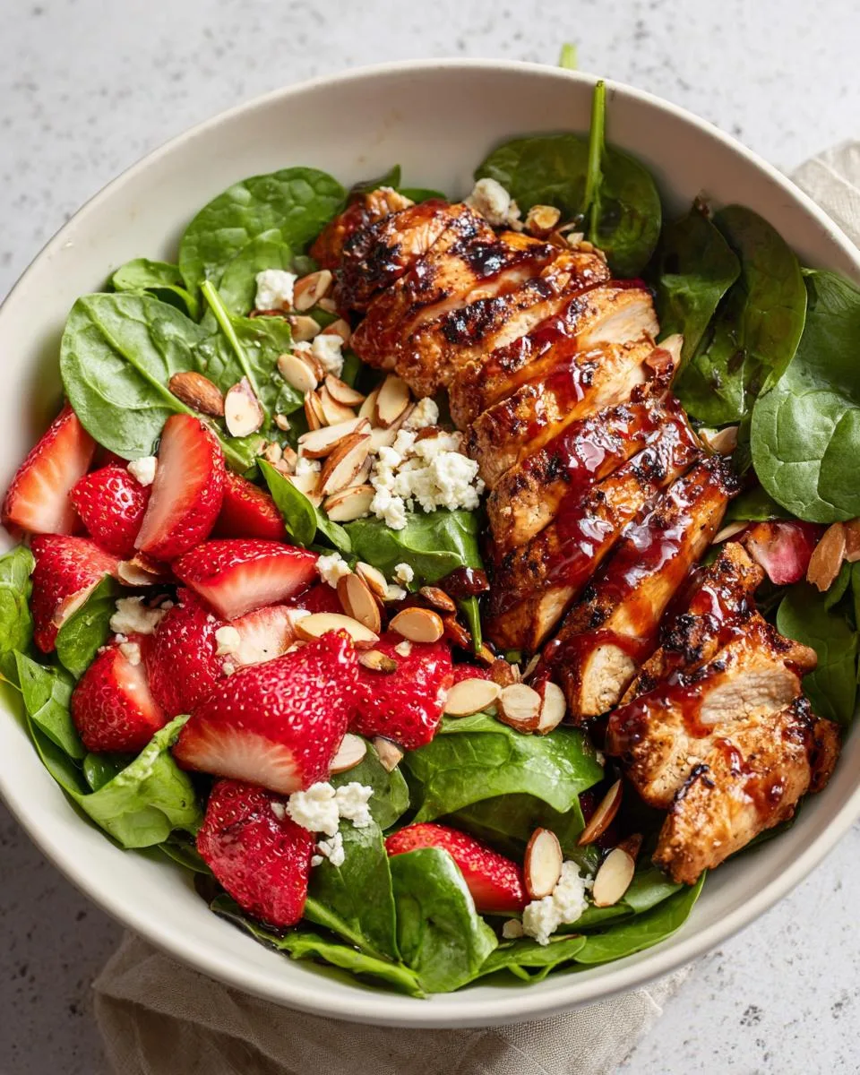 Strawberry Balsamic Chicken Salad Bowl - detail 3