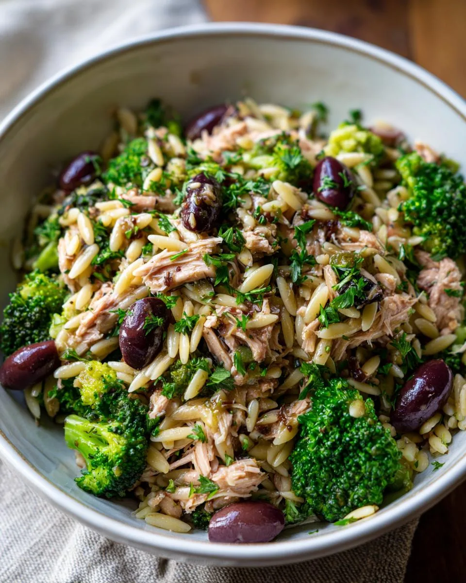 Tuna Broccoli Orzo Salad Bowl - detail 1